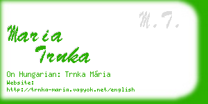 maria trnka business card