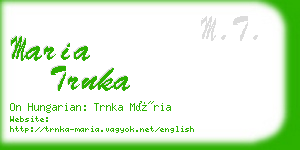 maria trnka business card